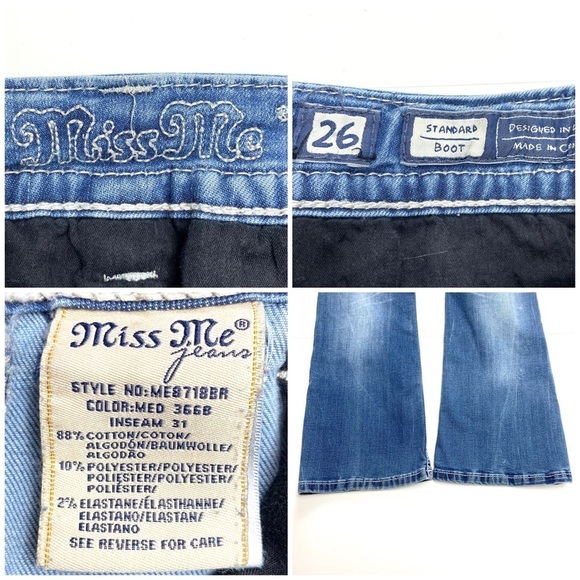 Miss me Standard Bootcut Jeans ME8718BR - Picture 6 of 9